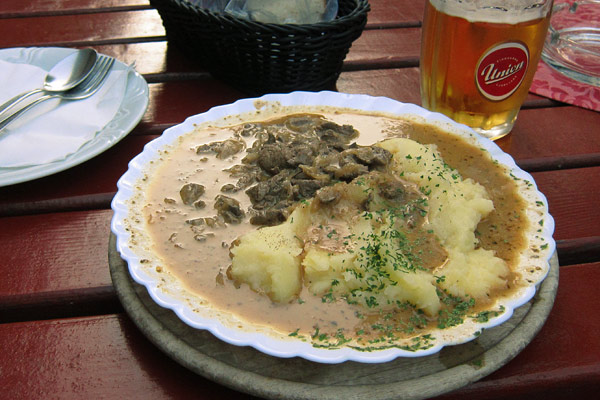 Meat, potato and beer