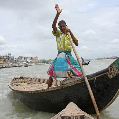 boat man on Buriganga river
