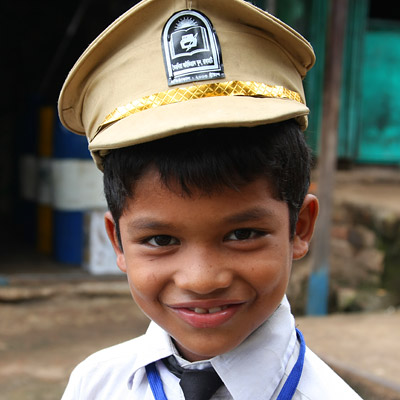 Bangladeshi boy in school unifom