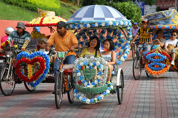 Melaka tricycle rickshaws