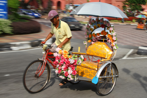 A Melaka tricycle rickshaw