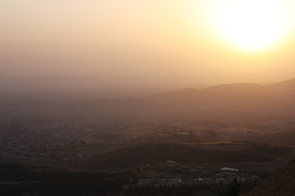 Sundown over Sulaymaniyah