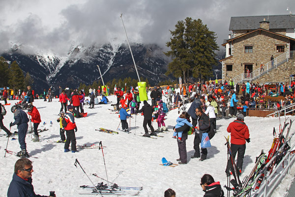 Skiing and mountain biking