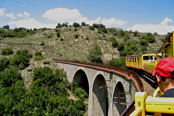Train ride through the Pyrenees