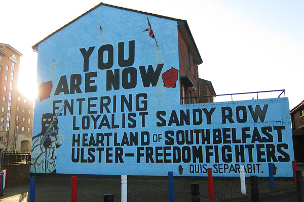 UFF mural at Sandy Row/Linfield Rd