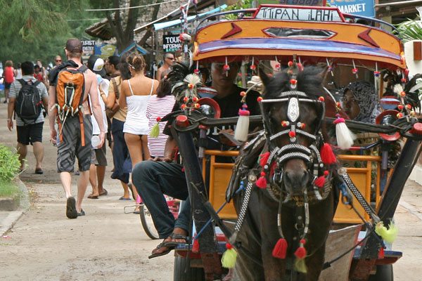 Main street in Trawangan