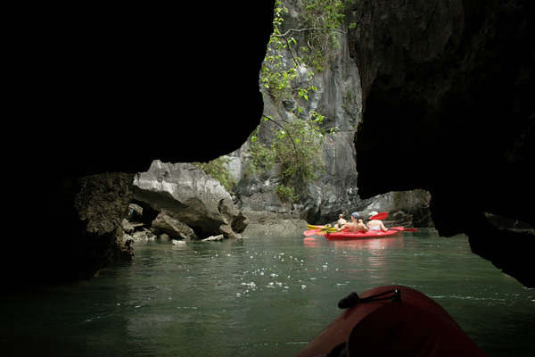Cave kayaking