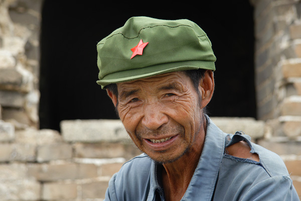Chinese man on the Great Wall