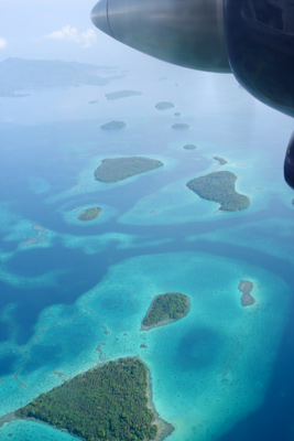 Marovo Lagoon from the air