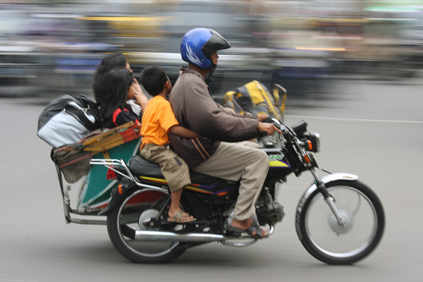 Motor becaks in Medan