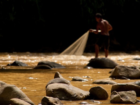 thrownet fishing