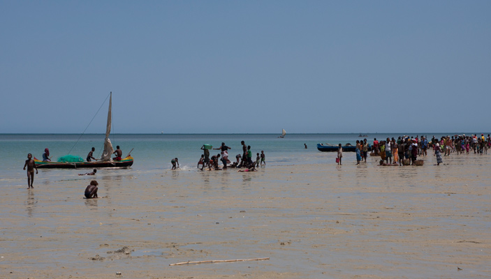 Beach with Vezo fishermen
